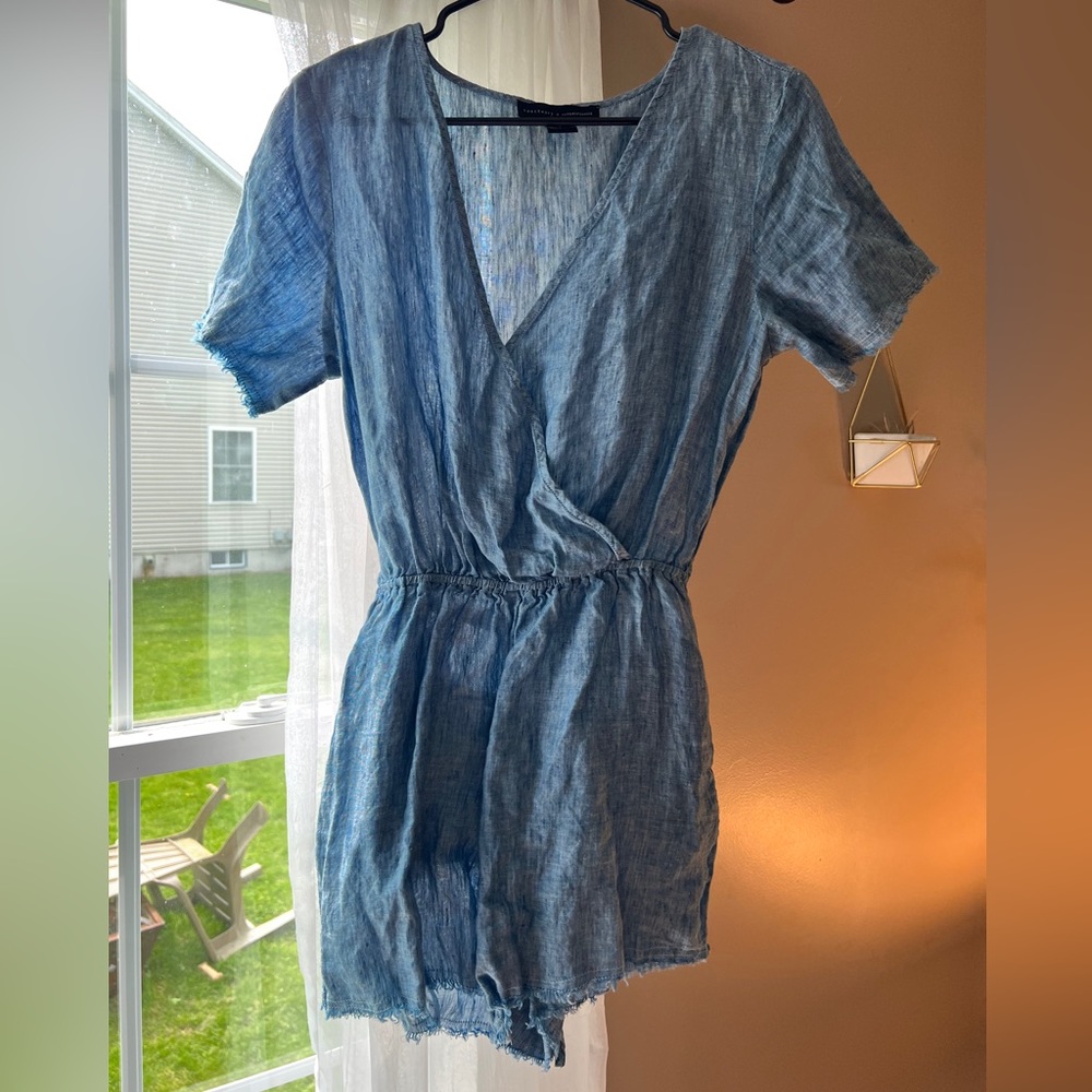 Sanctuary x Anthro denim shorts romper! Perfect for 4th of July!!